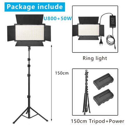 Nagnahz U800 LED Photo Studio Light - Portable Lighting for TikTok, YouTube, Gaming, and Live Video Recording