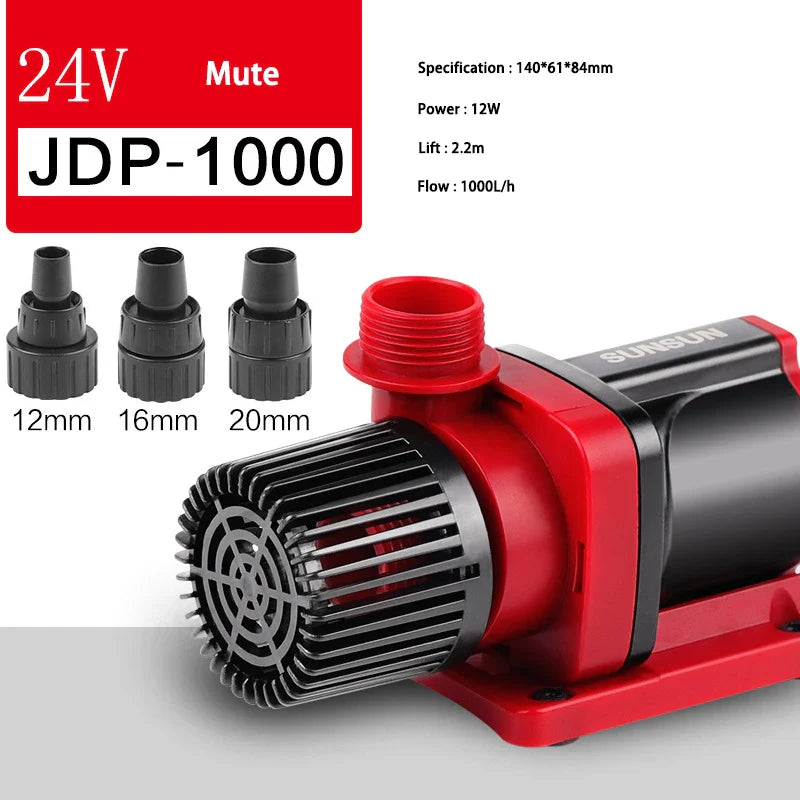 SUNSUN JDP DC Water Pump - Silent Submersible Pump for Marine Reef Aquariums, Wifi, 100-240V