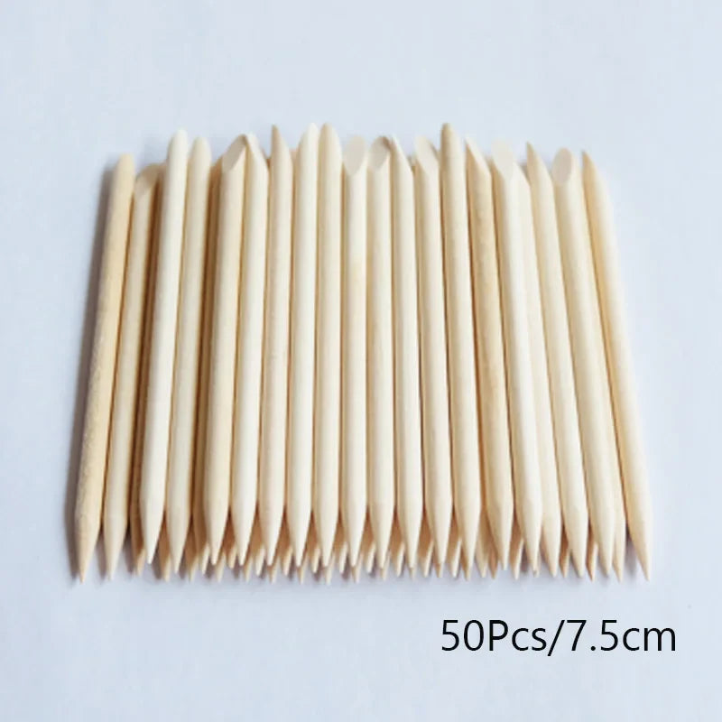 Lurayee Orange Wood Nail Cuticle Pusher – Manicure Tool for Nail Art, Gel Polish, and Nail Design