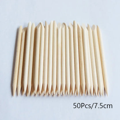 Lurayee Orange Wood Nail Cuticle Pusher – Manicure Tool for Nail Art, Gel Polish, and Nail Design