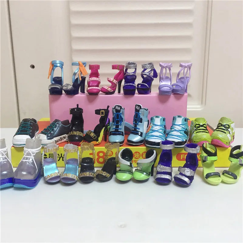 Original Rainbow School Doll – Multi-Style Shoes & DIY Dress-Up Accessories for Girls
