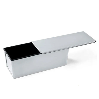 Aluminum Alloy Non-Stick Toast and Bread Loaf Pan – Black Cake Mold with Lid, Available in 250g to 1000g Sizes