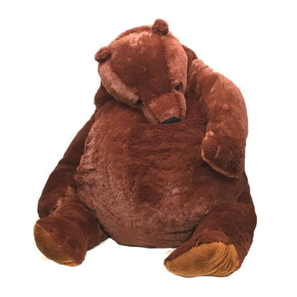 Giant Brown Bear Plush Toy - Soft Stuffed Animal Cushion for Kids & Birthday Gifts