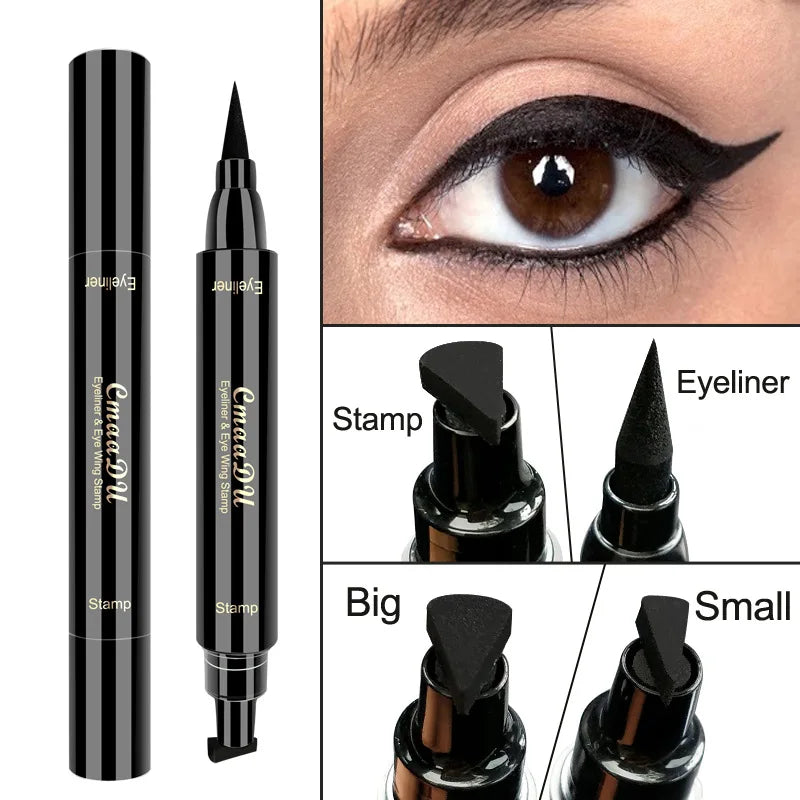 Big Seal Waterproof Liquid Eyeliner Pen – Fast-Dry Black Double-Ended Eye Liner Pencil Cosmetic