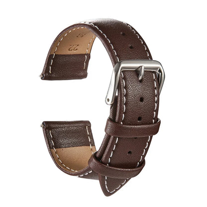 Genuine Leather Watch Bands - Calfskin Replacement Straps for Men & Women, 18mm-24mm