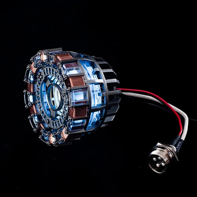 Avenger Iron Man MK1 Arc Reactor – Tony Stark Heart of Mark Figure with LED Light, 1:1 Cosplay Toy Chest Lamp for Kids Gift