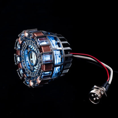 Avenger Iron Man MK1 Arc Reactor – Tony Stark Heart of Mark Figure with LED Light, 1:1 Cosplay Toy Chest Lamp for Kids Gift