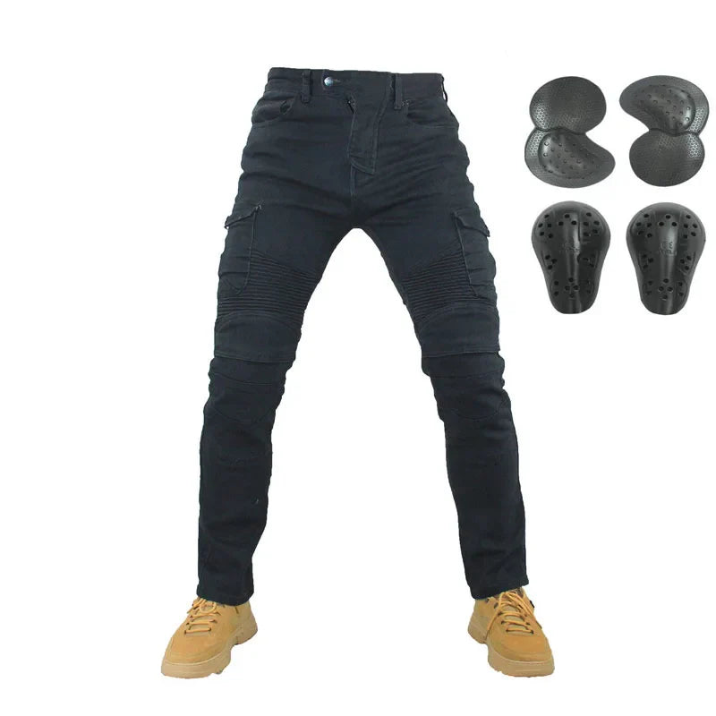 Men's Motorcycle Jeans – Featherbed Riding Pants, Standard Version for Car Ride & Summer Riding