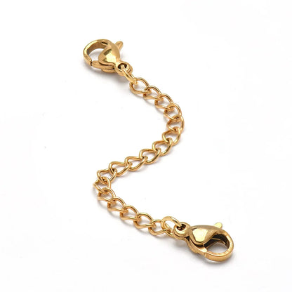 5PCS Stainless Steel Necklace & Bracelet Extender Chains – Lobster Clasp Extension Chains for Jewelry Making & Anklets