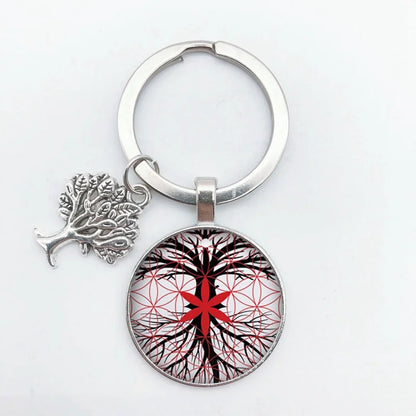 Tree of Life Keychain – Vintage Handmade Fashion Key Ring Jewelry Gift for Men & Women Party & Everyday Use Accessories