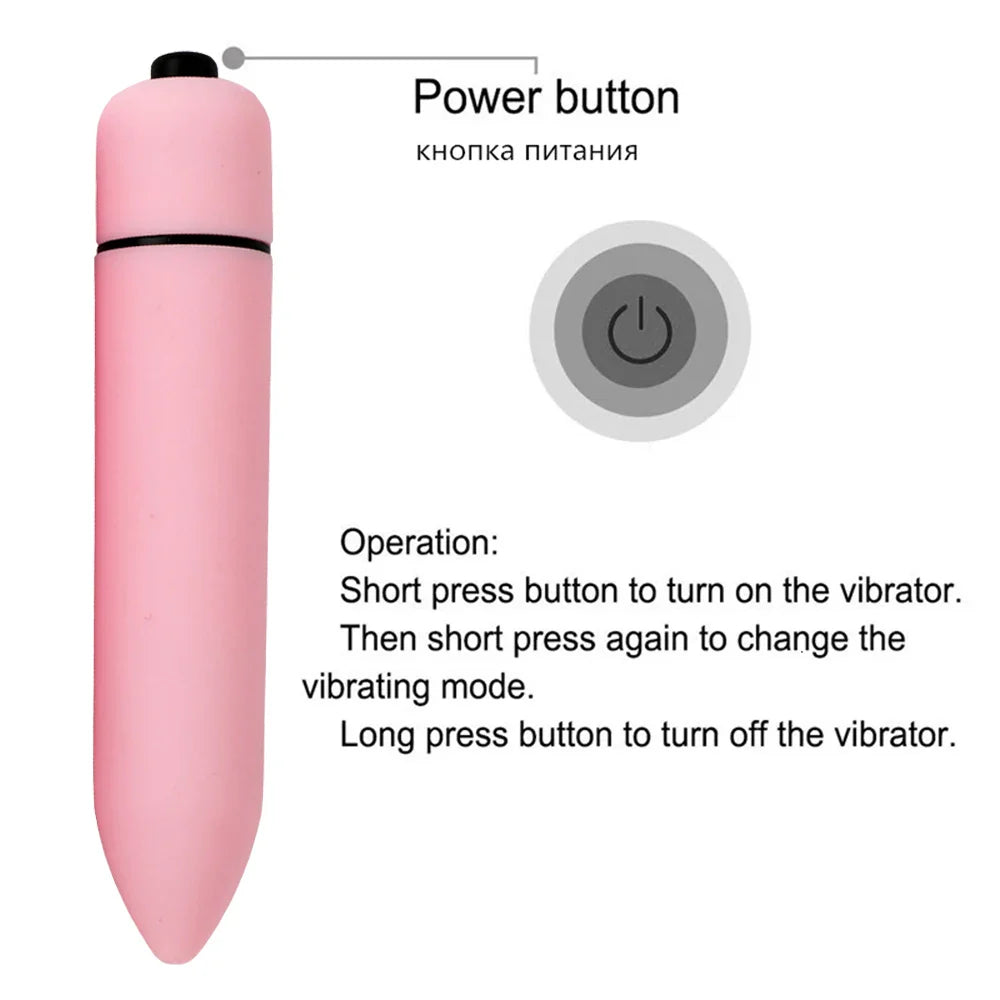 10-Speed Bullet Vibrator AV Stick – Mini G-Spot & Clitoris Stimulator, Dildo Sex Toy for Women