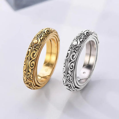Astronomy Ball Rings: Openable Rotate Sphere Cosmic Planet Letter Ring - Fashion Jewelry for Men & Women, Sizes 7-12