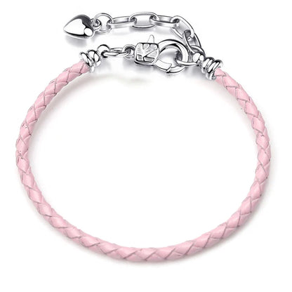 BAOPON 9-Color Leather Charm Bracelet - DIY Chain Jewelry Gift for Women & Girls