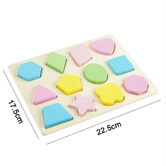 Hot Kids Montessori Wooden Toys – Macaron Blocks Learning Set, Baby Music Rattles & Colorful Educational Blocks