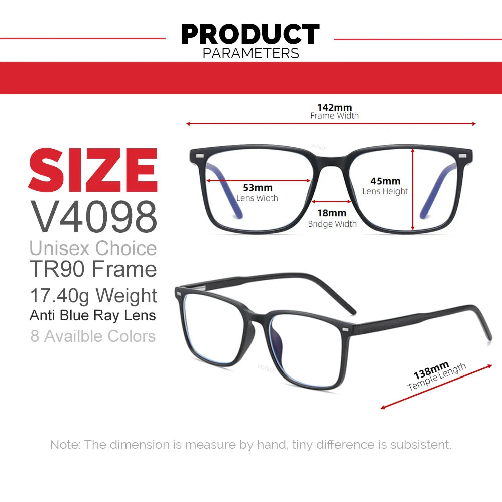 2025 Trending Blue Light Blocking Glasses for Men – TR90 Matte Black Gaming & Computer Eyewear, Transparent Fashion Frame