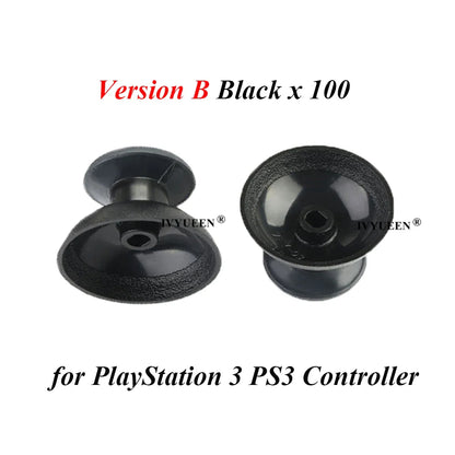 IVYUEEN 100PCS Black Analog Stick Caps – Thumb Grip Covers for PS5, PS4, PS3 & Xbox Controllers