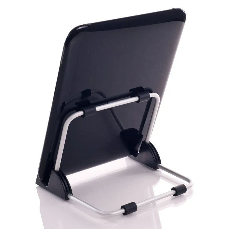 Super Light Foldable Tablet Stand – Universal Adjustable Aluminum Holder for iPad & Tablet PC, Portable Desk Support Mount for Home & Office Use