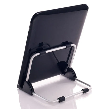 Super Light Foldable Tablet Stand – Universal Adjustable Aluminum Holder for iPad & Tablet PC, Portable Desk Support Mount for Home & Office Use