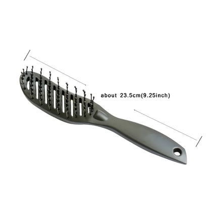 Pro Hair Salon Anti-Static Curved Vent Comb – Heat-Resistant Tine Brush for Scalp Massage & Hairdressing