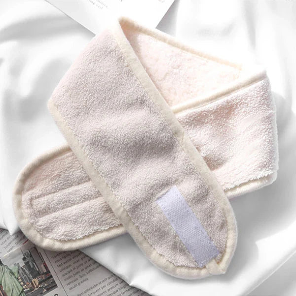 Women Soft Coral Fleece Toweling Hairband – Adjustable Makeup & Bath Headband for Washing Face, Spa & Facial Hair Holder Accessory