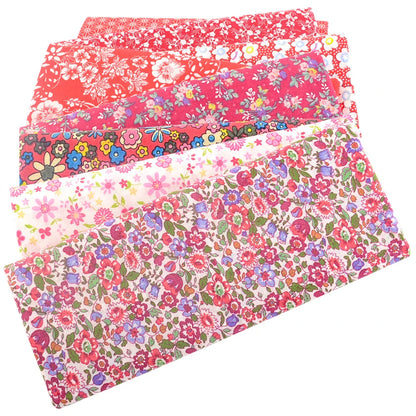 Teramila 7/8 Pcs Patchwork Quilt Fabrics Set - 30x30cm/25x25cm Cotton Sewing Cloth for Needlework and Handmade Projects
