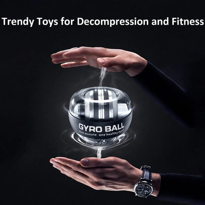 LED Gyroscopic Power Wrist Ball - Self-Starting Gyro Ball Trainer for Arm, Hand Muscle Exercise and Strengthening