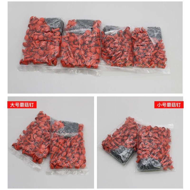180pcs Universal Mushroom Tubeless Tire Repair Kit — Red & Black 7mm/8mm Rubber Plugs for Car Tire Fix