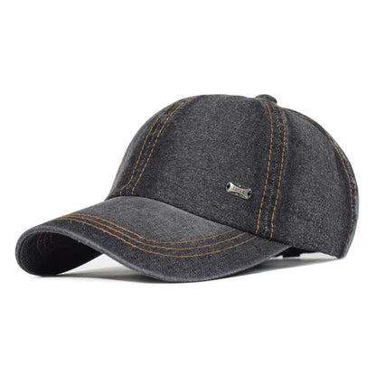 Vintage Washed Cotton Baseball Cap – Adjustable Denim Dad Hat for Men & Women, Low Profile Trucker Style