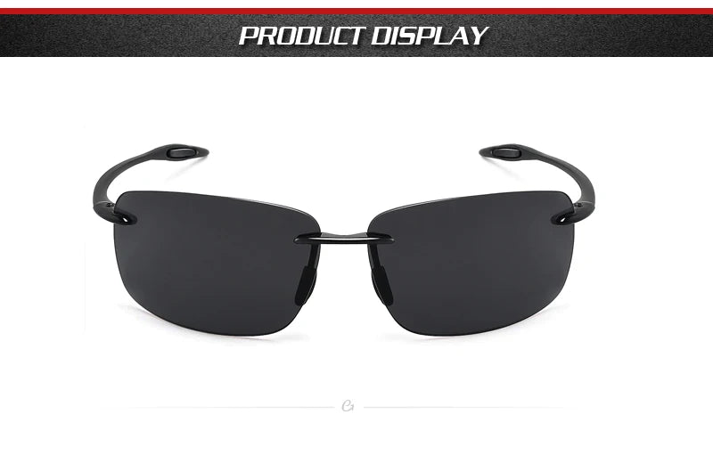 Classic Sports Rimless Sunglasses – UV400 Protection, Rectangle Frame for Men & Women, Ideal for Driving, Golf, and Outdoor Activities