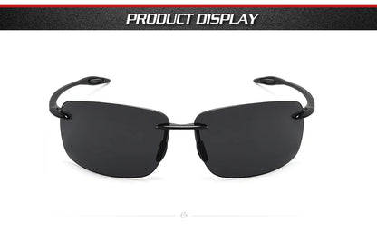Classic Sports Rimless Sunglasses – UV400 Protection, Rectangle Frame for Men & Women, Ideal for Driving, Golf, and Outdoor Activities