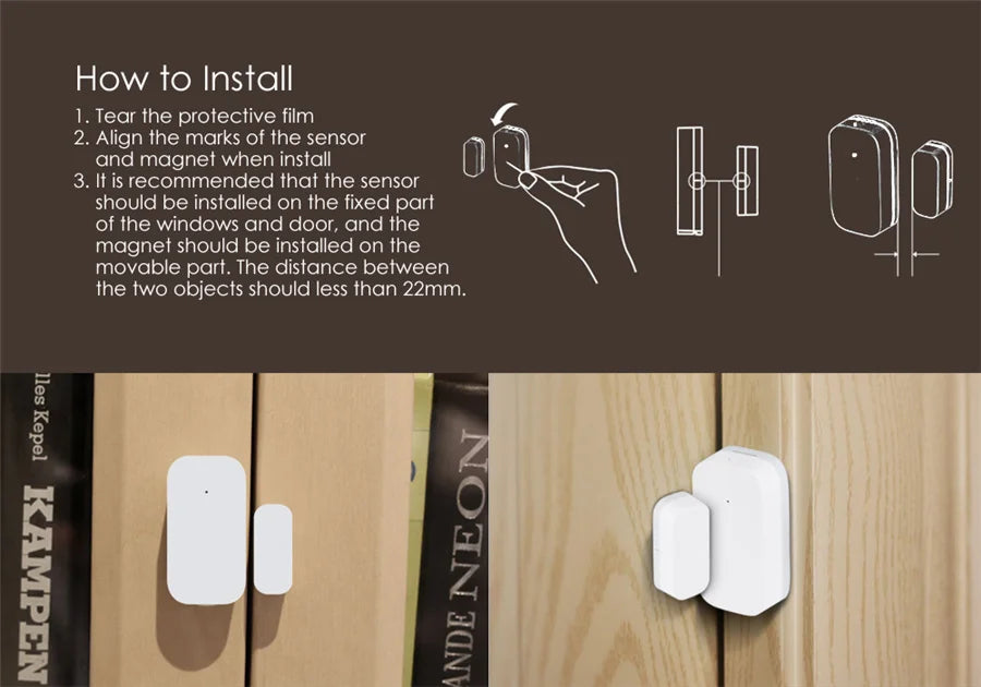 Original Aqara ZigBee Door & Window Sensor – Wireless Smart Home Security, Works with MiHome & HomeKit APP (MCCGQ11LM)