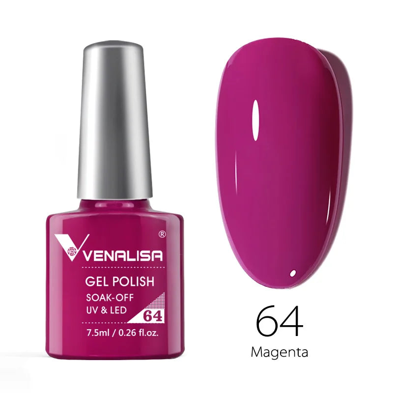 VENALISA 7.5ml HEMA-Free Nail Gel Polish – VIP4 Semi-Permanent Soak-Off UV/LED Gel Varnish, Full Coverage Nail Lacquer