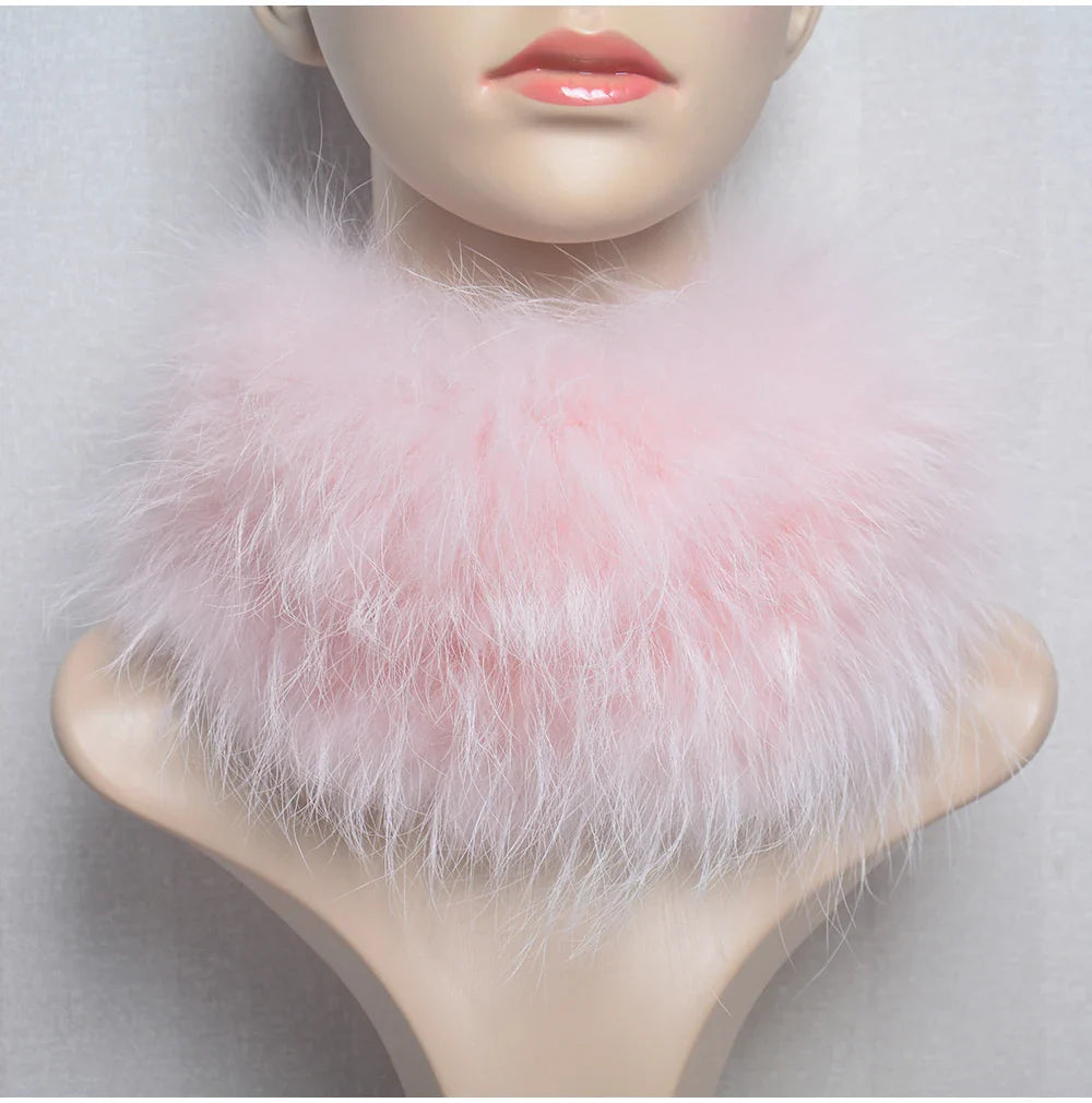 2025 Real Fox Fur Scarf and Headband – Luxury Winter Neck Warmer for Women, 100% Natural Fur, Elastic Ring Muffler