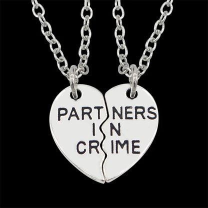 BFF Heart Split Friendship Necklace Set – Matching Broken Heart Pendant Jewelry Gift for Best Friends, Men & Women