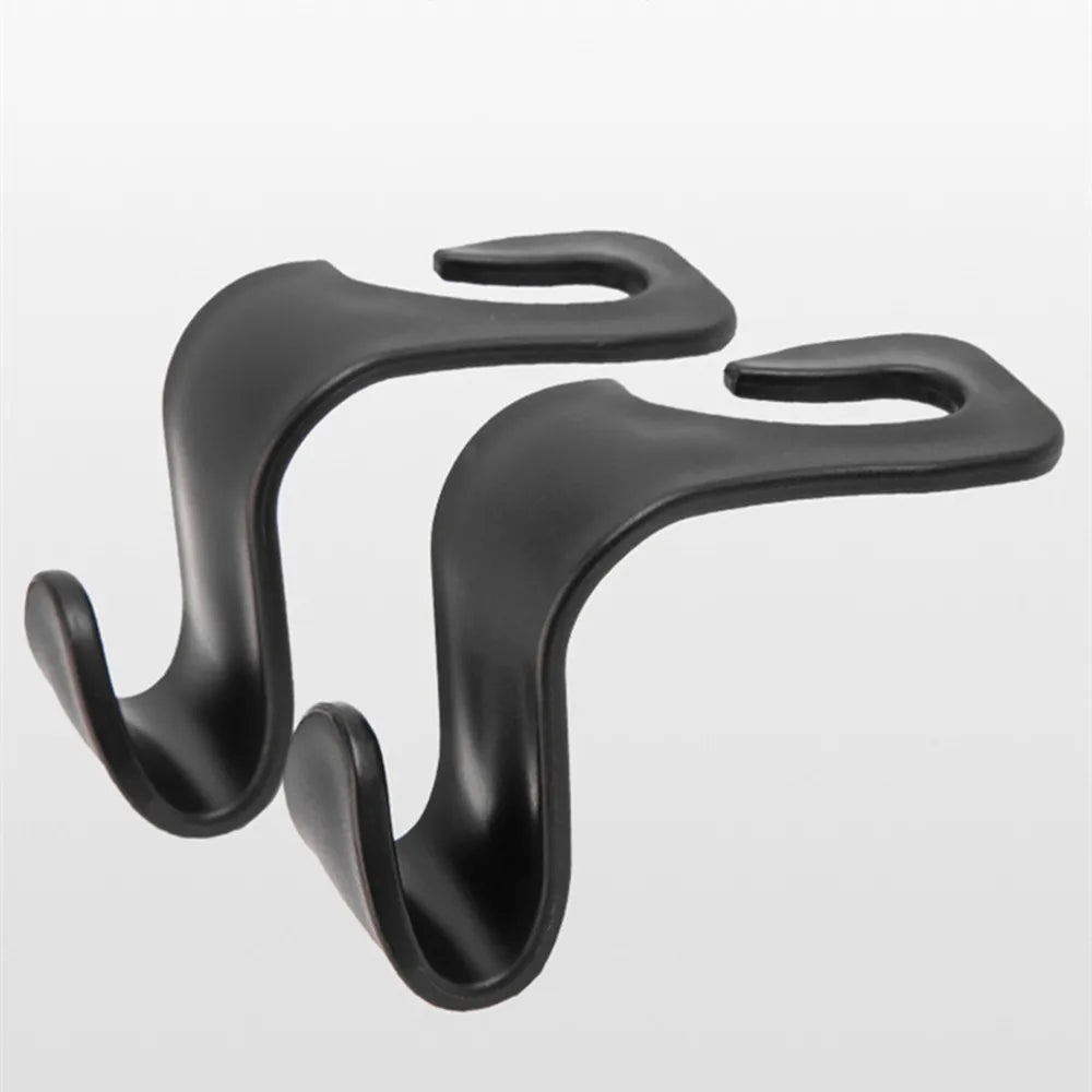 2-Pack Multi-Functional Car Seat Headrest Hooks – Hanger & Holder for Bags, Purses, Clothes & Grocery Storage, Car Interior Accessories