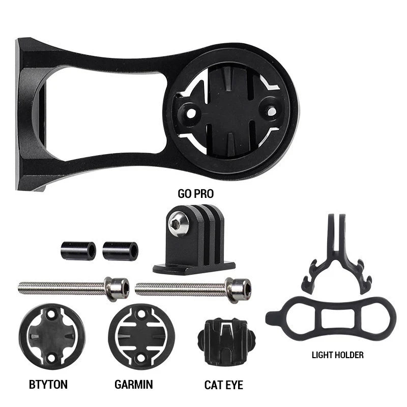 Aluminum Bike Computer & Camera Mount – Handlebar Bracket for Garmin, Road & Mountain Cycling (RR7322)