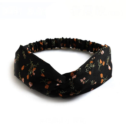 Bohemian Print Headbands for Women & Girls – Vintage Cross Turban Bandana Hair Accessories for Summer