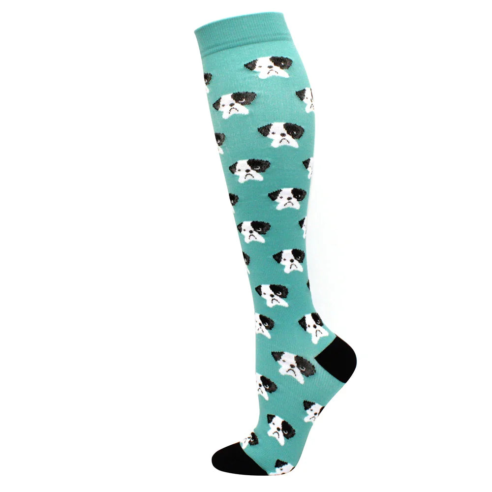 Compression Support Socks for Men & Women – Running Nursing Stockings for Edema, Varicose Veins & Blood Circulation Sports Wear