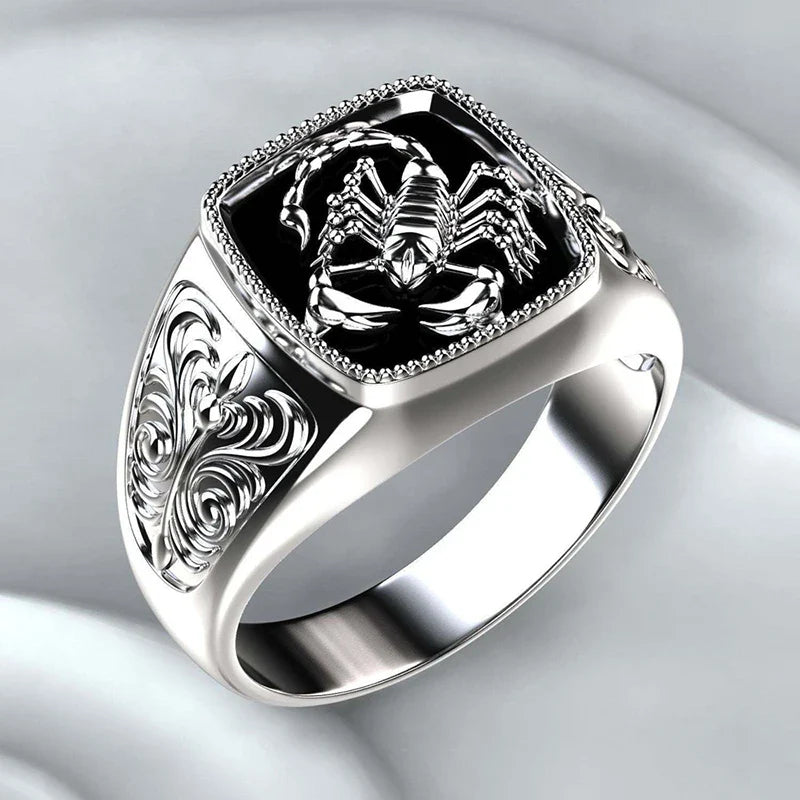 Huitan Viking Giant Wolf Ring – Nordic Mythology Totem, Unisex Punk Hip Hop Fashion Jewelry Gift
