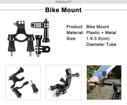 ORBMART GoPro Accessories Set Compatible with Hero 4–13 Black, Mounts for DJI, Insta360, SJCam Action Cameras