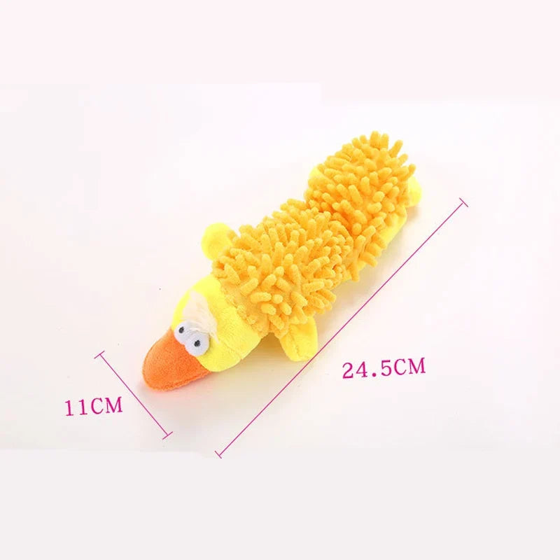 Durable Plush Dog Toy - Squeaky Animal-Shaped Chew Toy for Small Dogs and Puppies