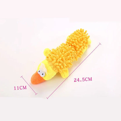 Durable Plush Dog Toy - Squeaky Animal-Shaped Chew Toy for Small Dogs and Puppies