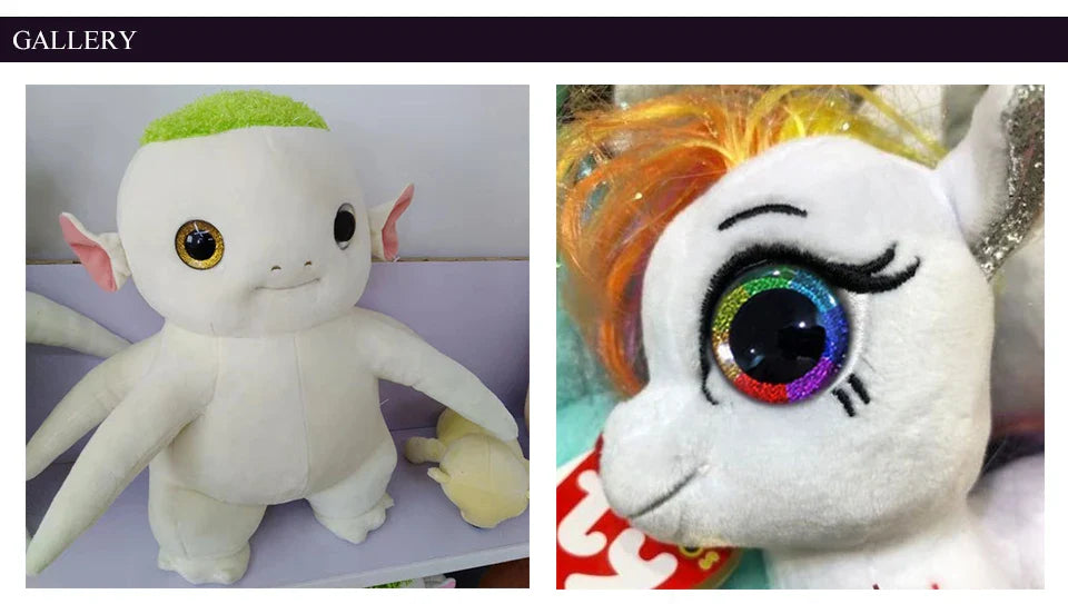 Cartoon Glitter Doll Eyes — 16mm to 35mm Round Safety Pupils with Easy Washer for Toy Making