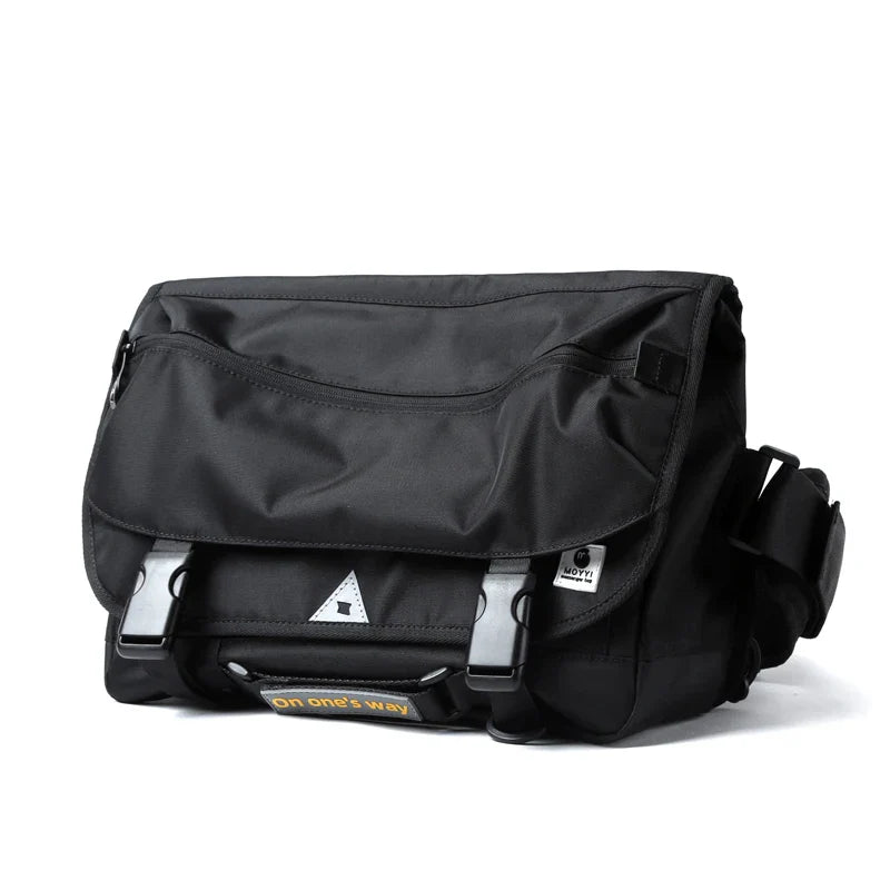 Men's Motorcycle Cycling Messenger Bag – Waterproof, Large Crossbody Shoulder Bag, Personalized Hip Hop Street Travel Cross Bag