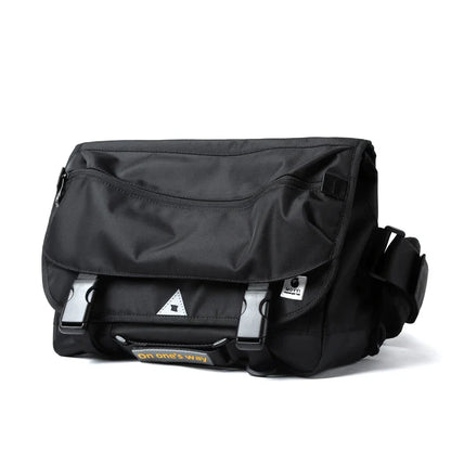 Men's Motorcycle Cycling Messenger Bag – Waterproof, Large Crossbody Shoulder Bag, Personalized Hip Hop Street Travel Cross Bag