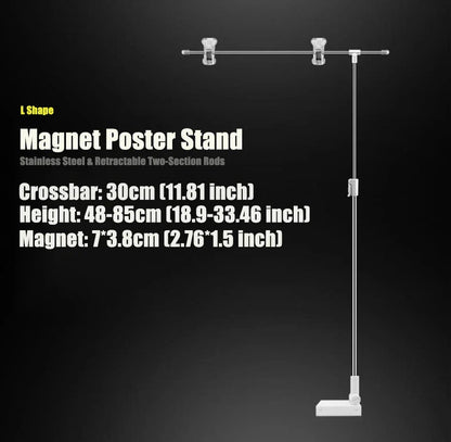 Adjustable T-Shape Photography Backdrop Stand – Background Frame Support System with Clamps for Video Studio