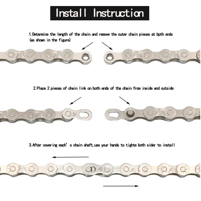 5 Pair Bicycle Chain Link Connectors — Quick Release Master Links for 6–12 Speed MTB Bikes