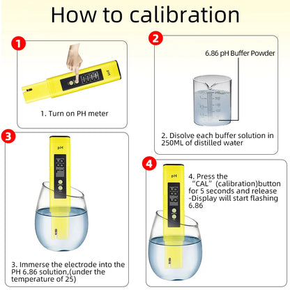 PH & TDS Meter Digital Water Quality Tester - 0-14 PH, 0-9990PPM, LCD Water Purity Analyzer for Aquarium & Filter