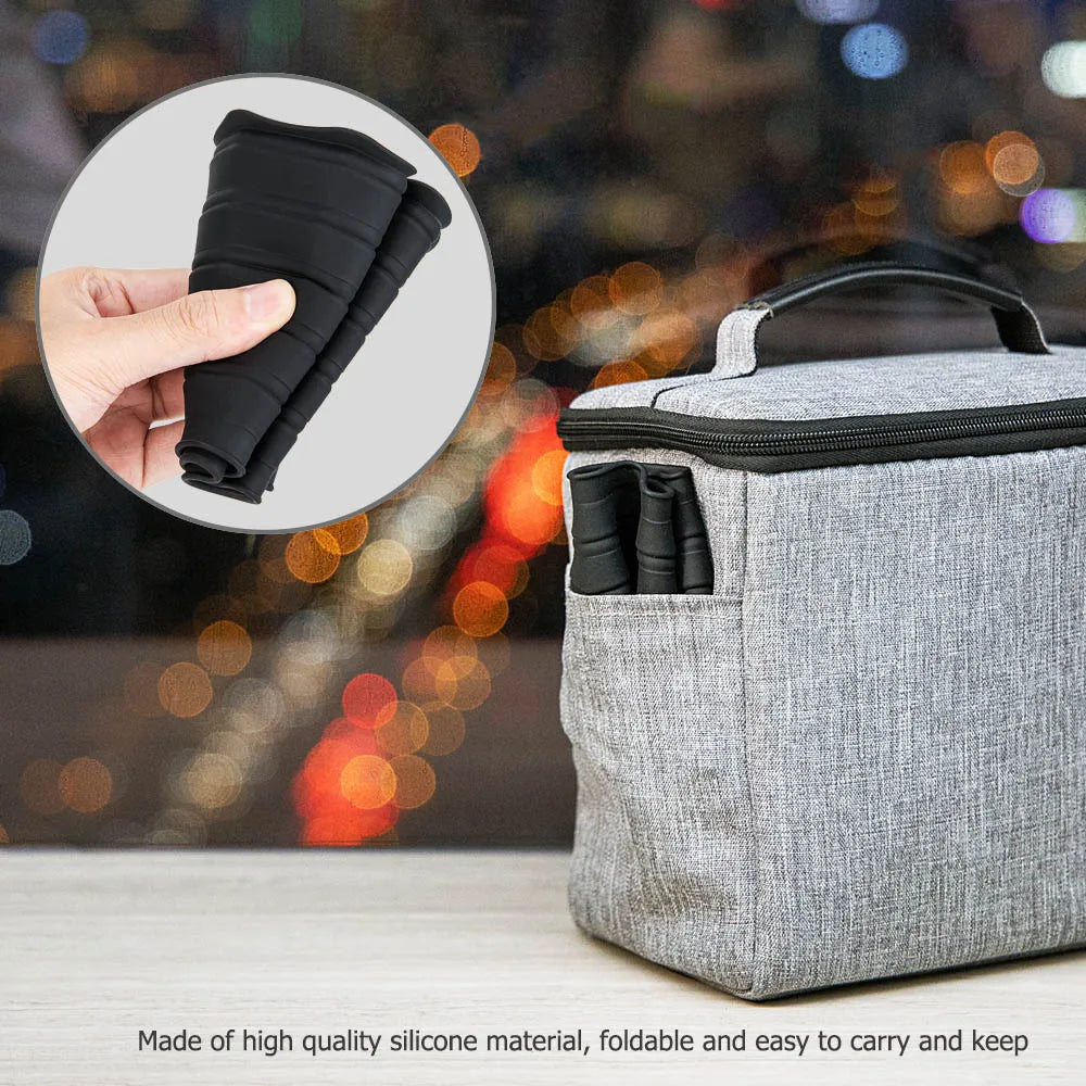 JJC Silicone Lens Hood: Anti-Reflective Camera Lens Shade for Diameter 53mm72mm, 73mm88mm - Foldable Reversible Lens Shade