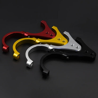 Universal Motorcycle & Scooter Steering Damper Fork Bracket Clamp – 31–54mm CNC Stabilizer Mount Support Kit